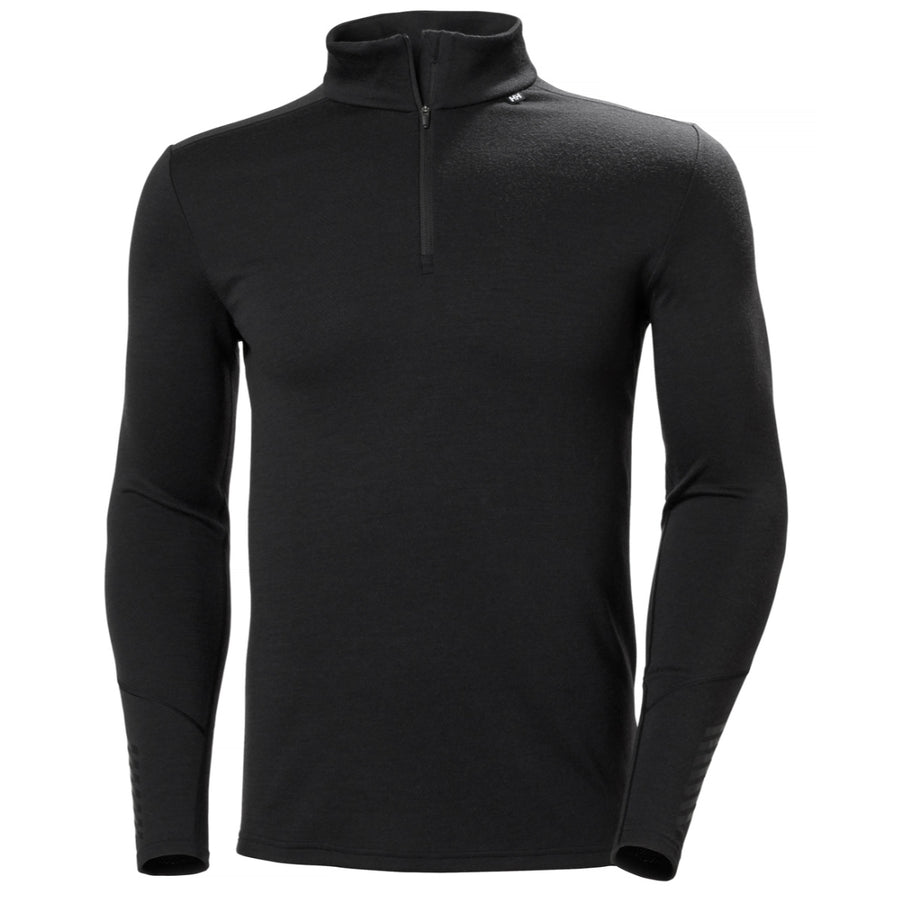 Helly Hansen LIFA Merino Midweight Thermoshirt Halve Rits Heren Zwart