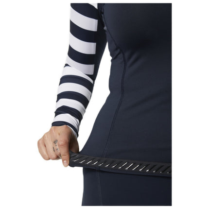 Helly Hansen Rashguard Dames Donkerblauw/Wit