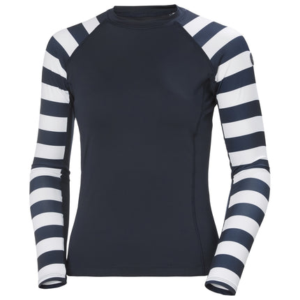 Helly Hansen Rashguard Dames Donkerblauw/Wit