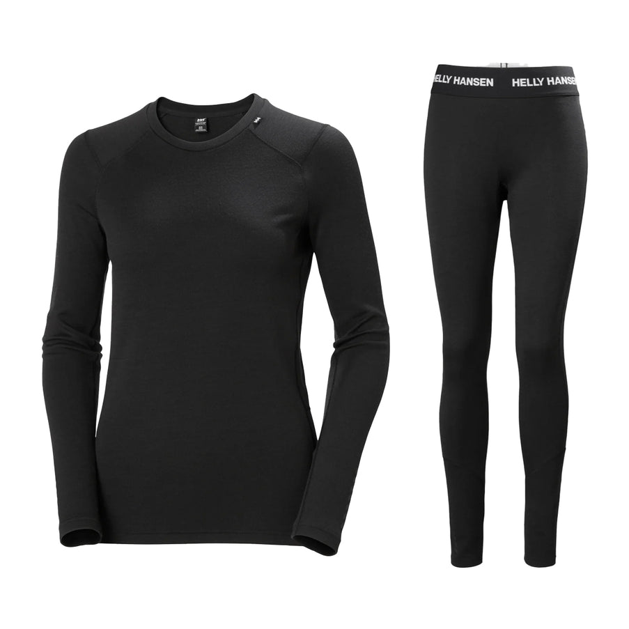 Helly Hansen Thermo Set Lifa Merino Midweight Dames Zwart
