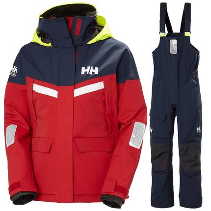 Helly Hansen Women's Pier 4.0 Rot/Dunkelblau Segelanzug