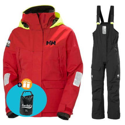 Helly Hansen Zeilpak Dames Pier 4.0 Rood/Zwart