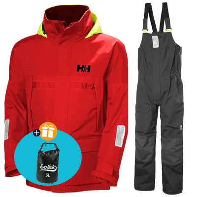 Helly Hansen Segelanzug Herren Pier 4.0 Signalrot/Schwarz
