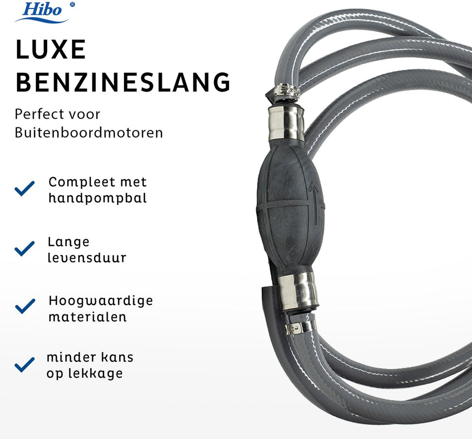 HIBO Luxe Benzineslang 2 meter voor buitenboordmotor