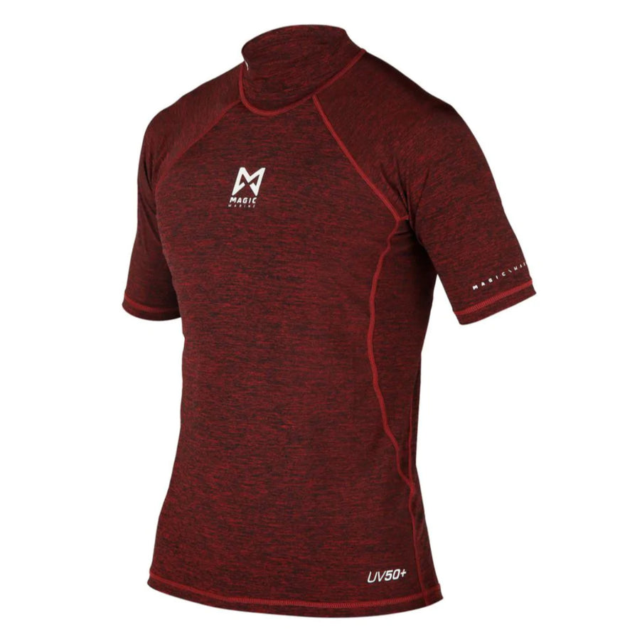 Magic Marine Lycra Shirt Dames Korte Mouw Cube Rood