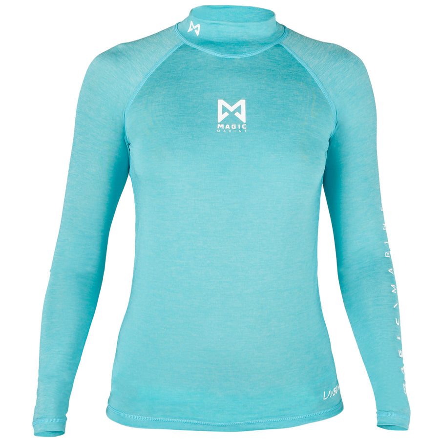 Magic Marine Lycra Shirt Dames Lange Mouw Cube Blauw