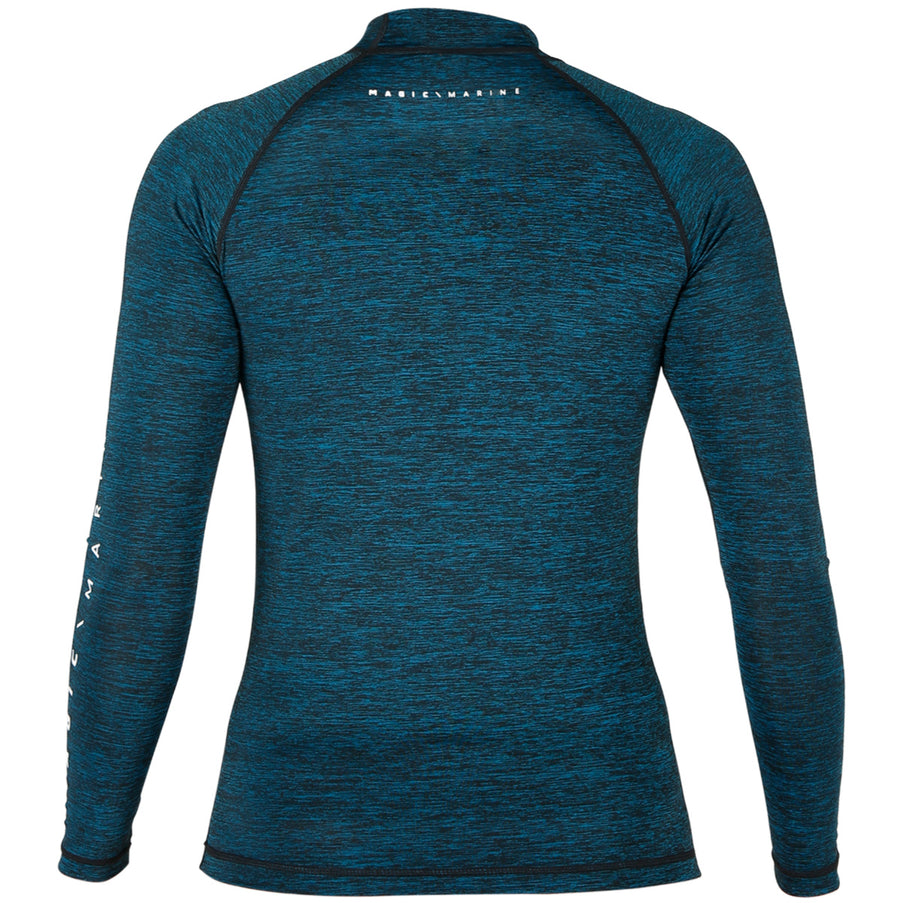 Magic Marine Lycra Shirt Dames Lange Mouw Cube Donkerblauw