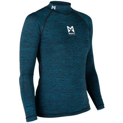 Magic Marine Lycra Shirt Dames Lange Mouw Cube Donkerblauw