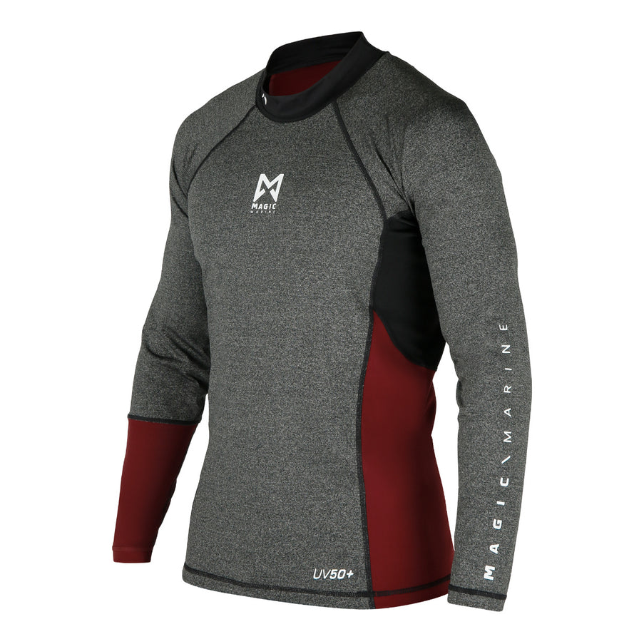 Magic Marine Lycra Shirt Heren Lange Mouw Energy Rood