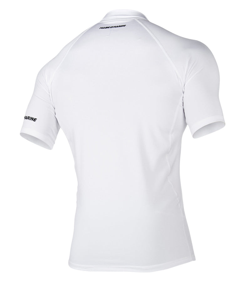 Magic Marine Lycra Shirt Korte Mouw Heren Cube Wit