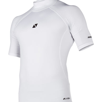 Magic Marine Lycra Shirt Korte Mouw Heren Cube Wit
