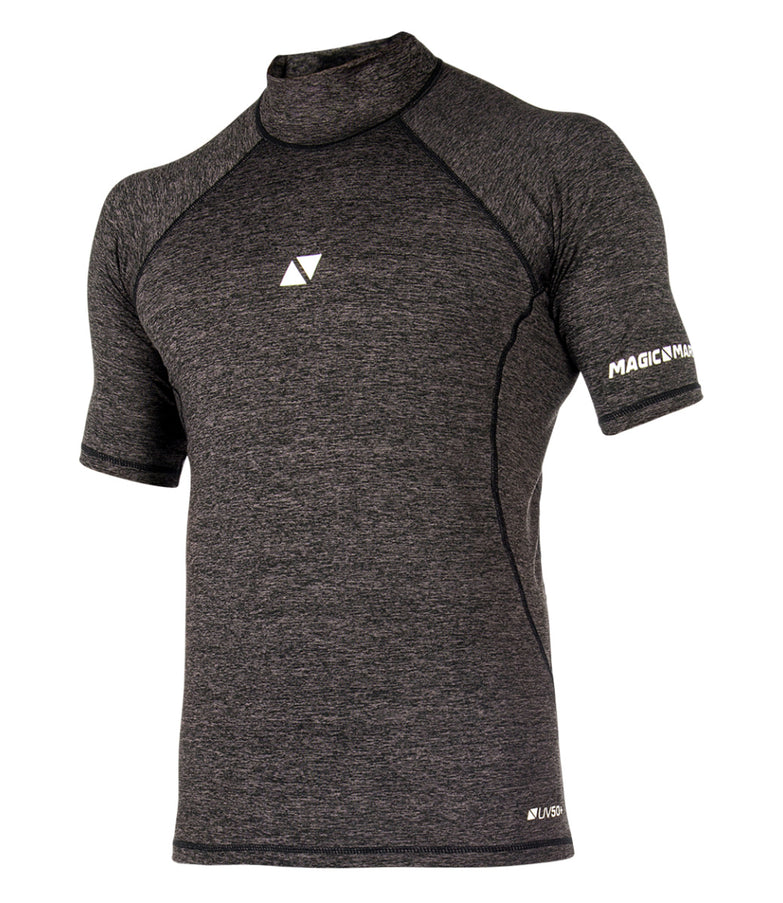 Magic Marine Lycra Shirt Korte Mouw Heren Cube Zwart