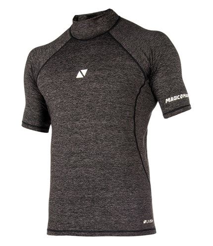 Magic Marine Lycra Shirt Korte Mouw Heren Cube Zwart
