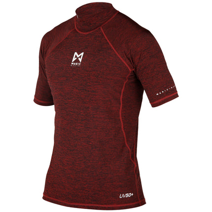 Magic Marine Lycra Shirt Unisex Cube Korte Mouw Rood
