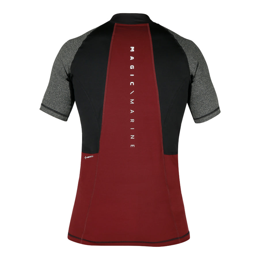 Magic Marine Magic Marine Lycra Shirt Heren Korte Mouw Energy Rood