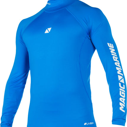 Magic Marine Magic Marine Lycra Shirt Heren Lange Mouw Cube Blauw