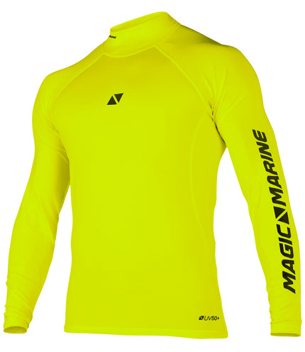 Magic Marine Magic Marine Lycra Shirt Heren Lange Mouw Cube Geel