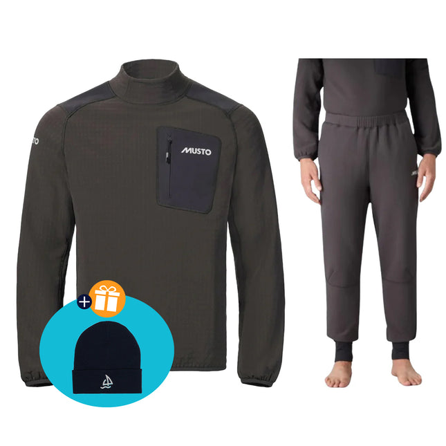 Musto Fleece Set Heren BR3 Storm Midlayer Donkergrijs
