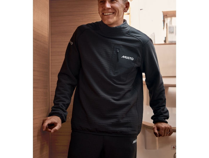 Musto Fleecevest Heren BR3 Storm Midlayer Donkergrijs