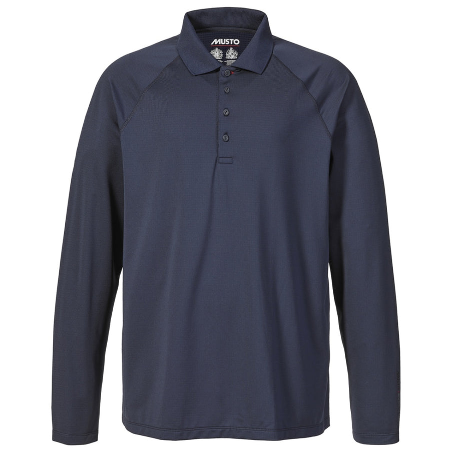 Musto Musto Polo LS Heren Evolution Sunblock 2.0 Donkerblauw