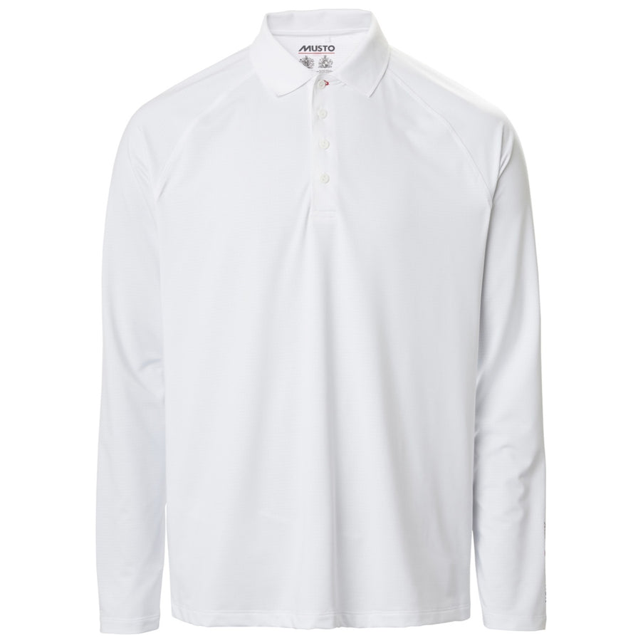 Musto Musto Polo LS Heren Evolution Sunblock 2.0 Wit