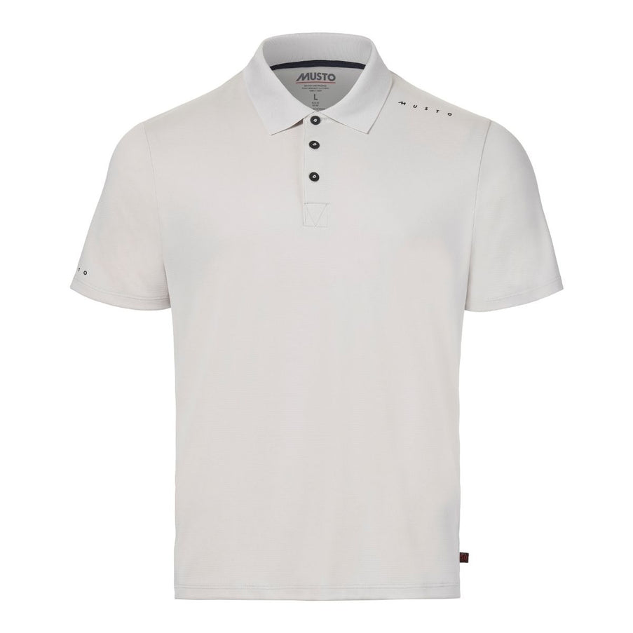 Musto Polo Heren Evolution Crew Sunblock Platinum