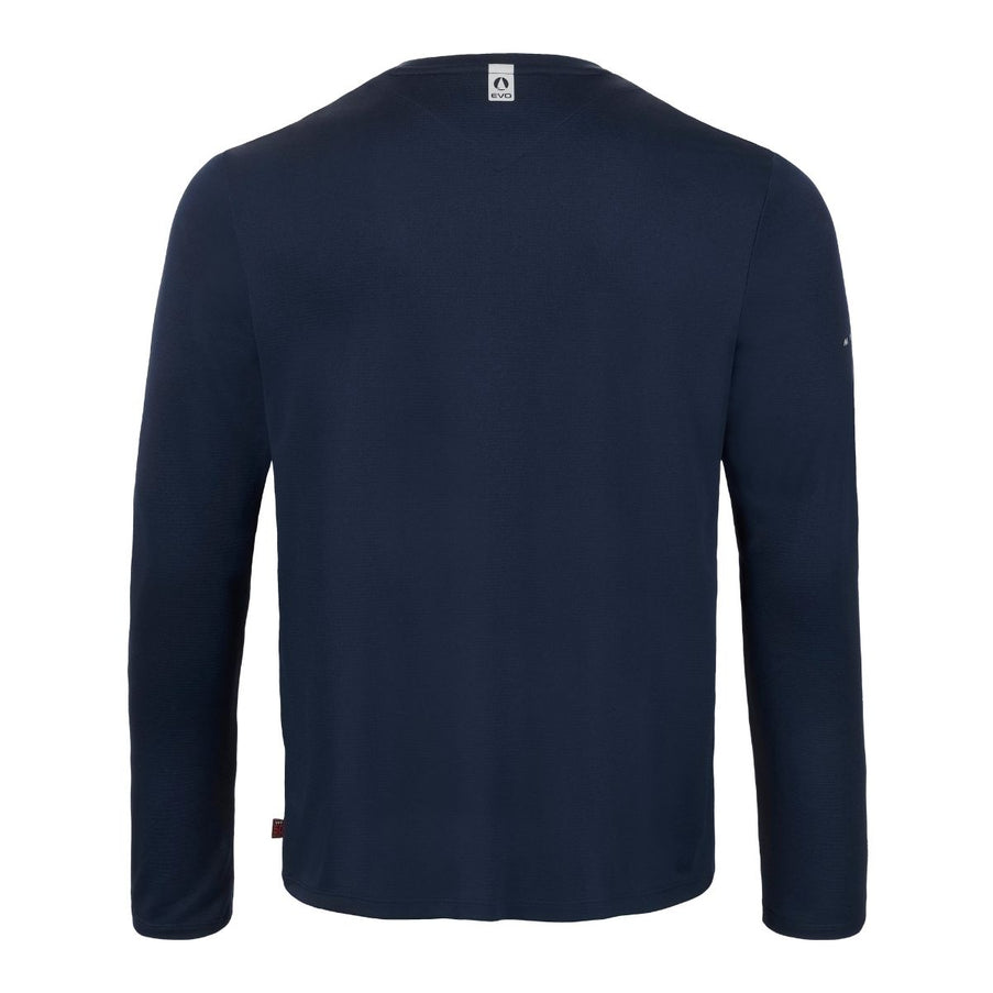 Musto Polo LS Heren Evolution Crew Sunblock Donkerblauw