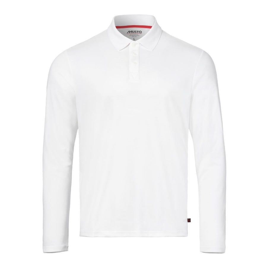 Musto Polo LS Heren Evolution Crew Sunblock Wit