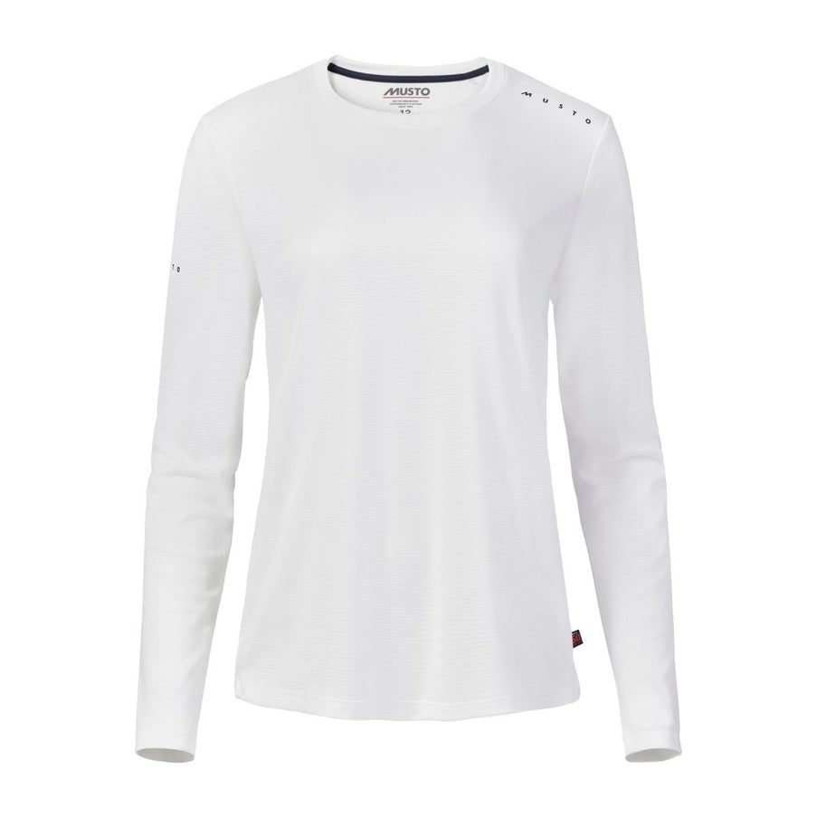 Musto Shirt LS Dames Evolution Crew Sunblock Wit