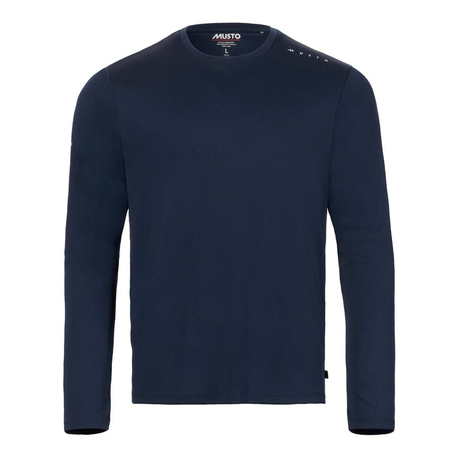 Musto Shirt LS Heren Evolution Crew Sunblock Donkerblauw