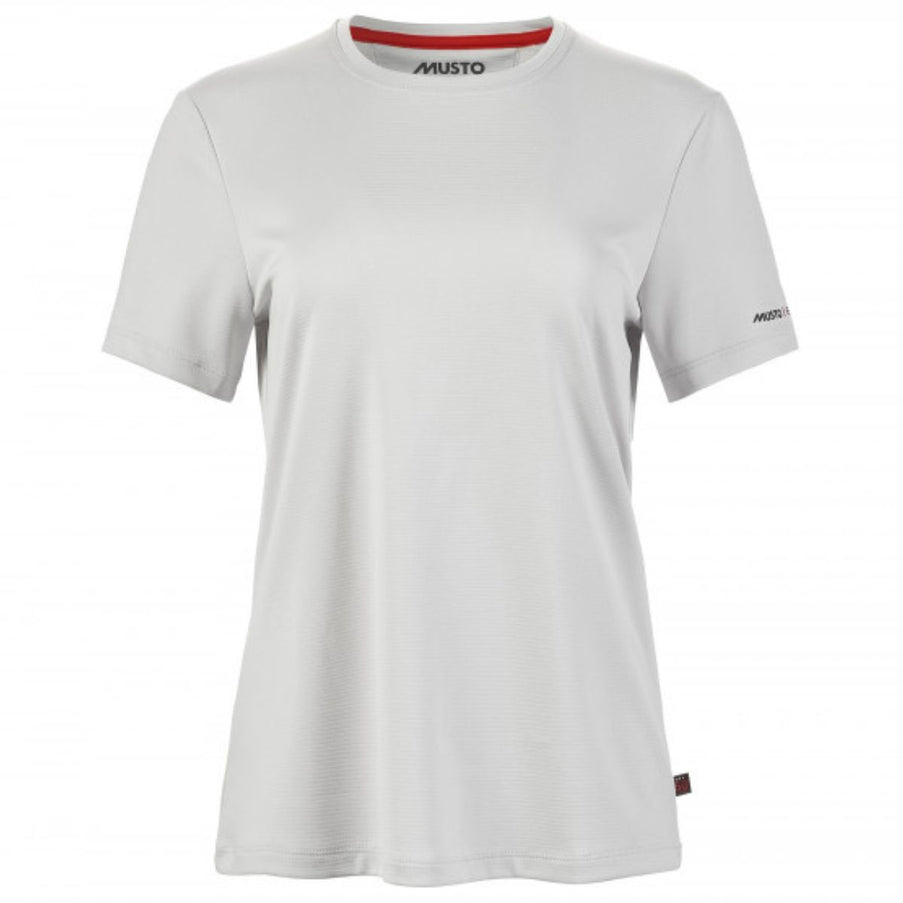 Musto T-Shirt Dames Evolution Crew Sunblock Platinum