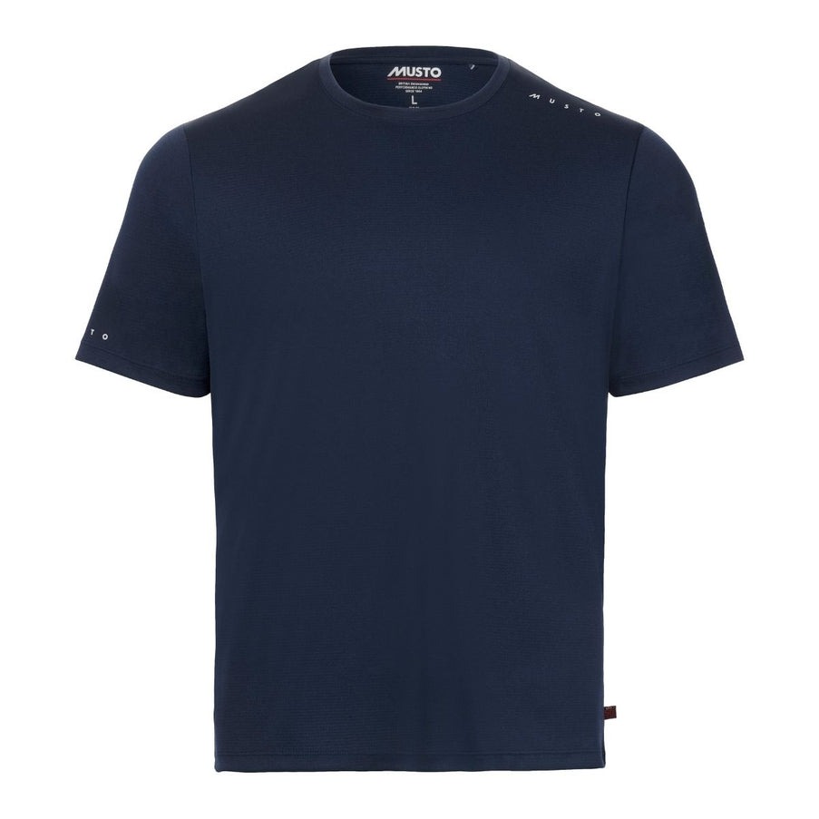 Musto T-Shirt Heren Evolution Crew Sunblock Donkerblauw