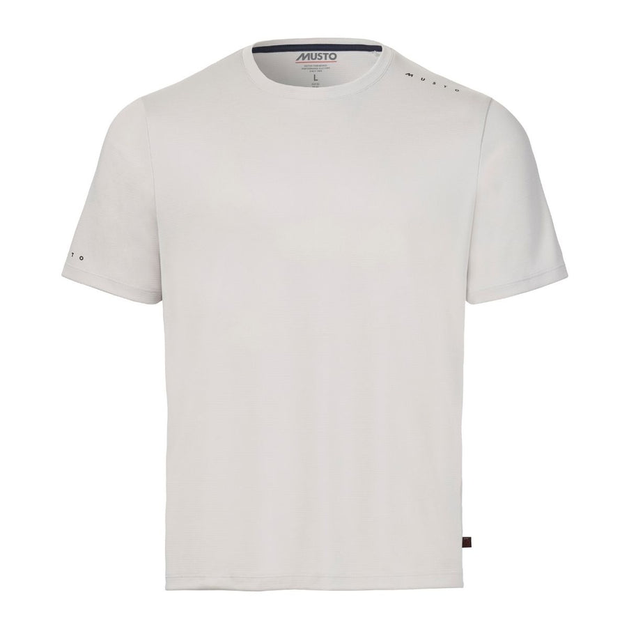 Musto T-Shirt Heren Evolution Crew Sunblock Platinum