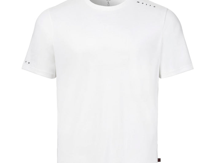 Musto T-Shirt Heren Evolution Crew Sunblock Wit