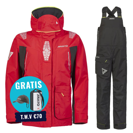Musto Frauen Segeln Anzug BR2 Offshore Rot/Schwarz