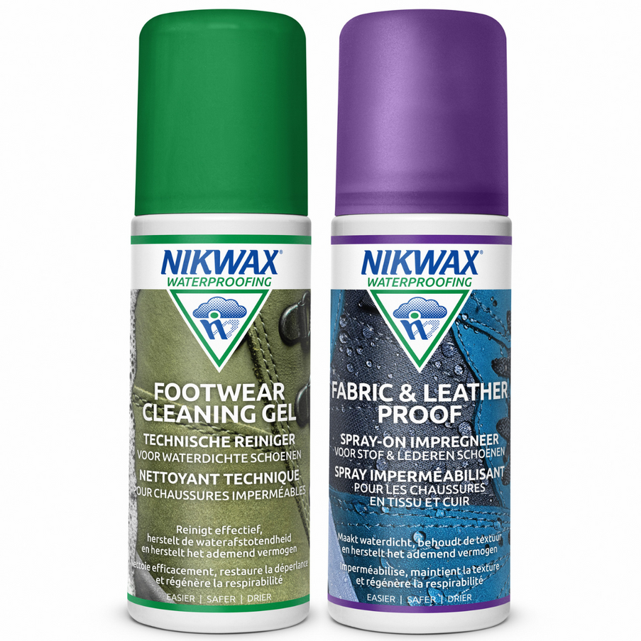 Nikwax Twinpack Fabric Leather Footwear Cleaning Gel 125 ml