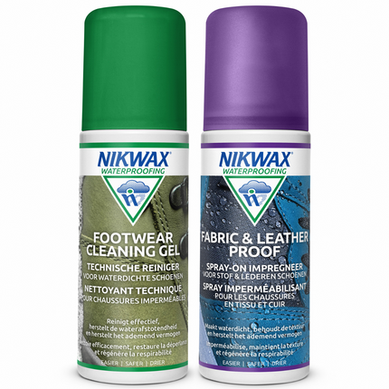 Nikwax Twinpack Fabric Leather Footwear Cleaning Gel 125 ml