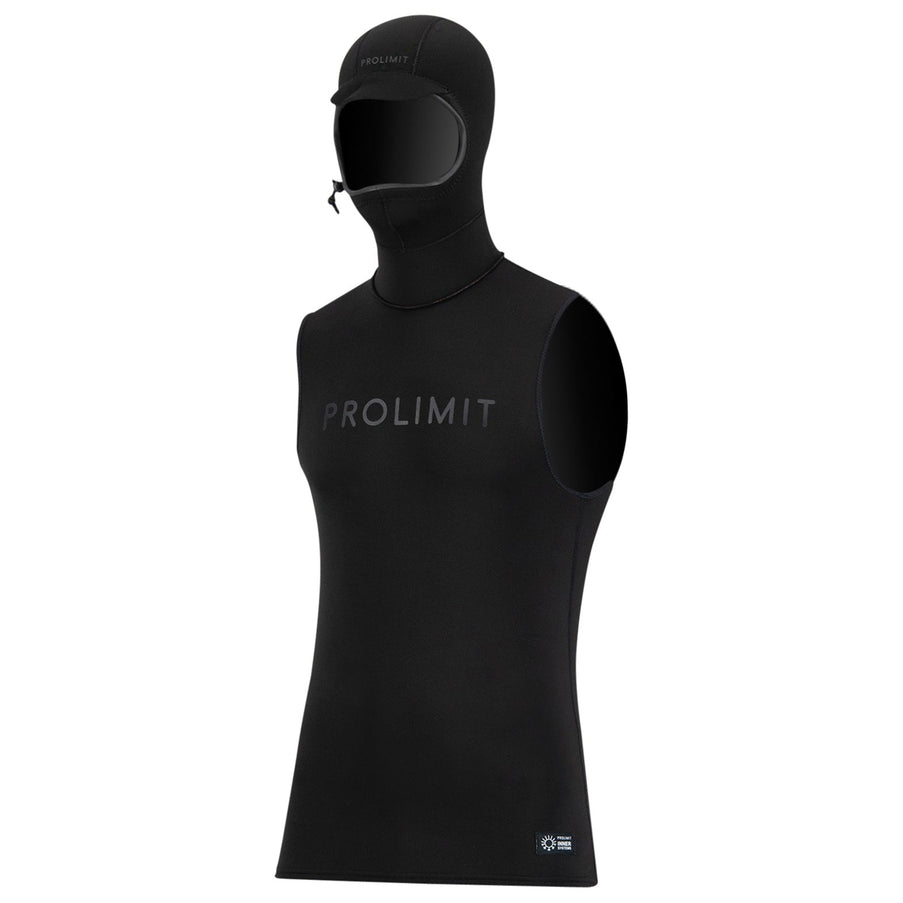 Prolimit Neopreen Hemd Chilltop Quick Dry Met Capuchon 1.5mm Zwart