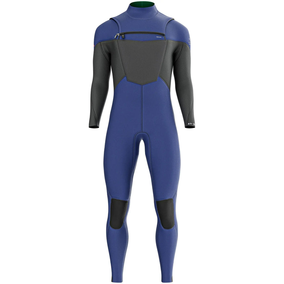 Prolimit Prolimit Wetsuit Heren Fusion Steamer Freezip 3/2MM Blauw/Grijs