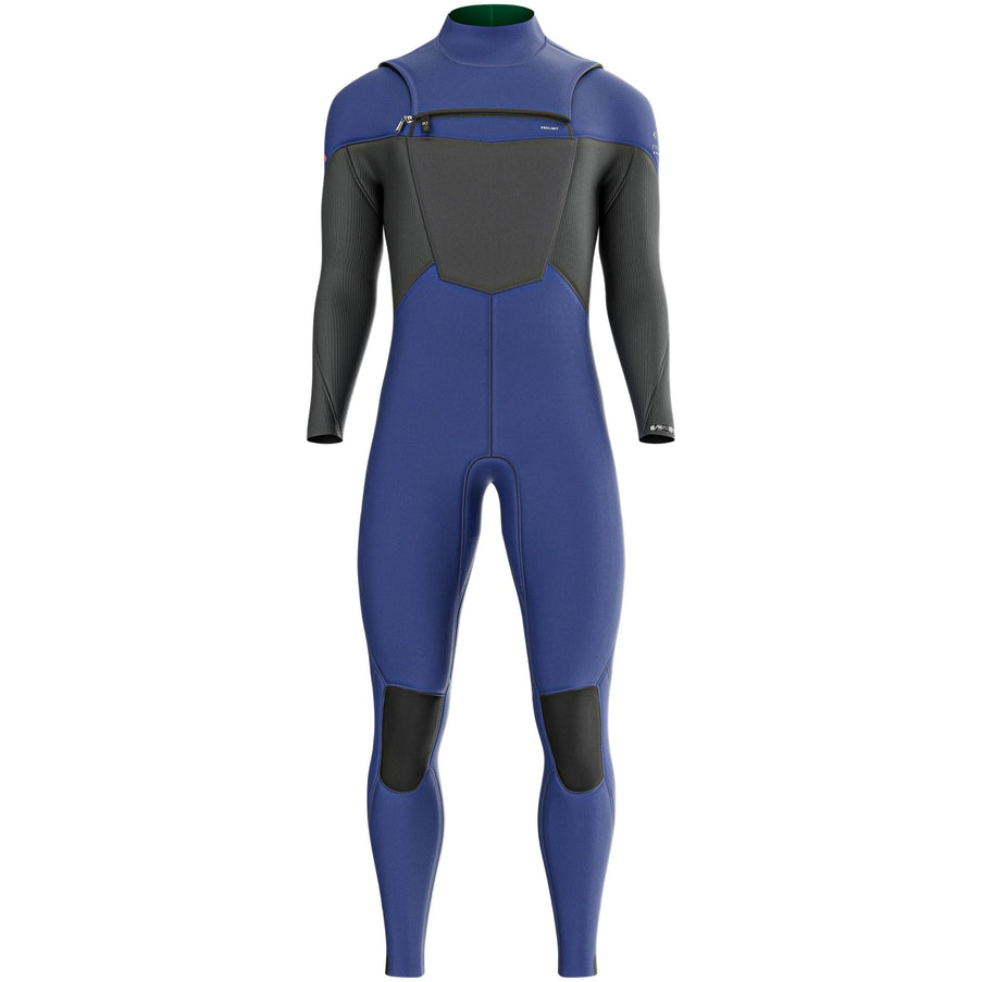 Prolimit Prolimit Wetsuit Heren Fusion Steamer Freezip 5/4MM Blauw/Grijs