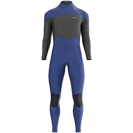 Prolimit Prolimit Wetsuit Heren Fusion Steamer V-Zip 3/2MM Blauw/Grijs