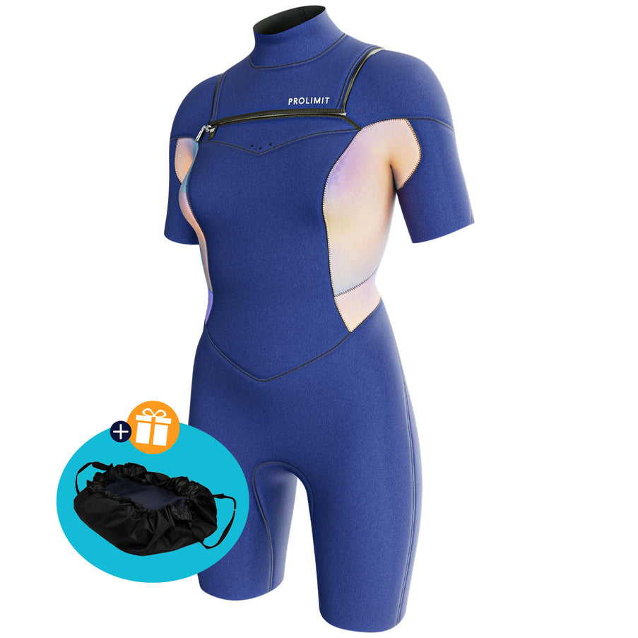 prolimit-shorty-dames-fire-freezip-2-2mm-blauw-peach