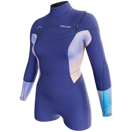 Prolimit Shorty Dames Fire Sunset Free-X 3/2MM Blauw/Peach