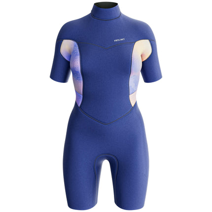 Prolimit Shorty Dames Fire V-Zip 2/2MM Blauw/Peach