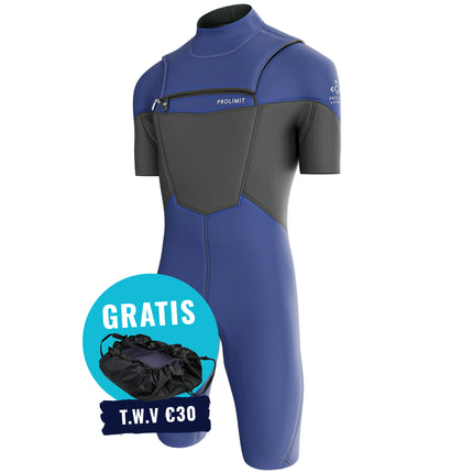 Prolimit Shorty Fusion Heren Freezip 2/2MM Blauw/Grijs
