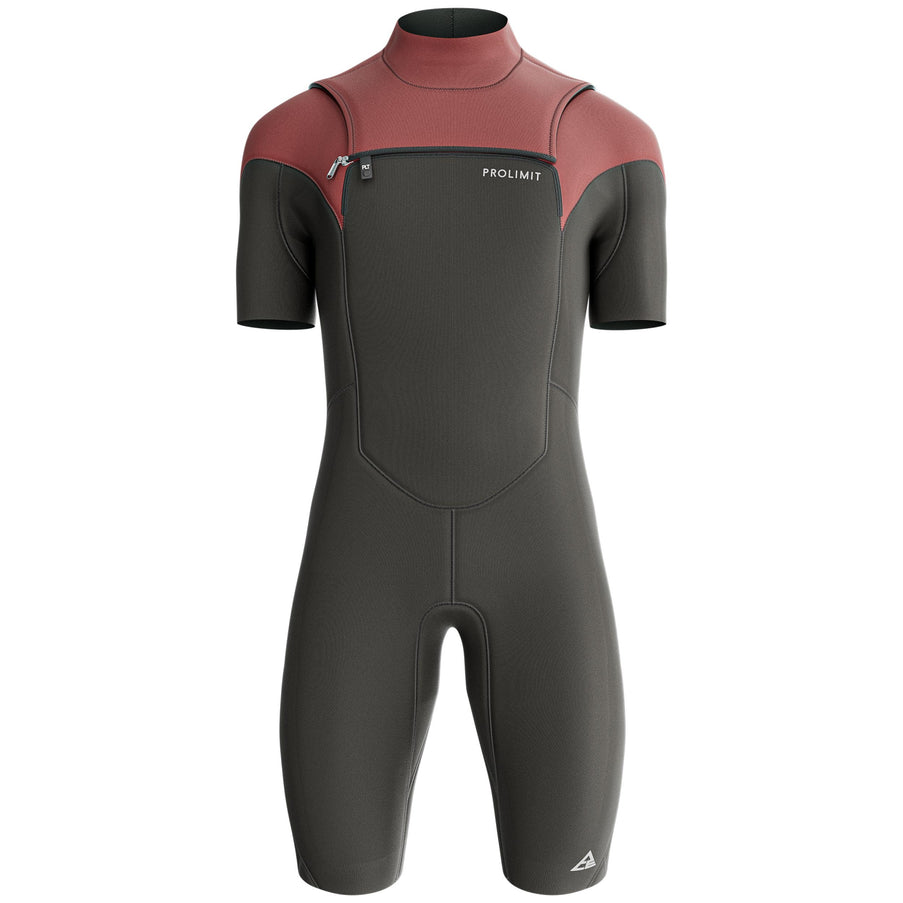 Prolimit Shorty Heren ACE Freezip 2/2MM Zwart/Burgundy