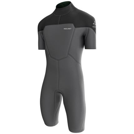 Prolimit Shorty Heren Steamer V-Zip 2/2MM Zwart