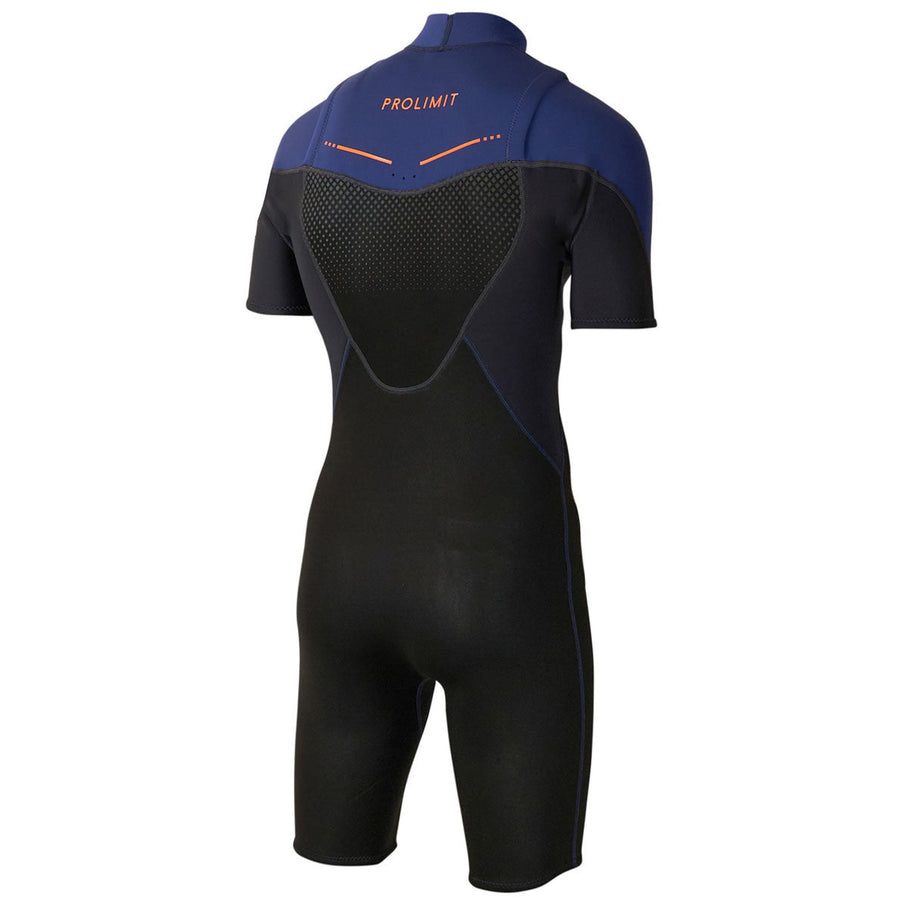 Prolimit Shorty Wetsuit Heren Fusion 2/2mm  Freezip Donkerblauw