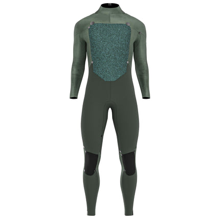Prolimit Wetsuit Heren ACE Steamer Freezip 4/3MM Zwart/Blauw/Grijs
