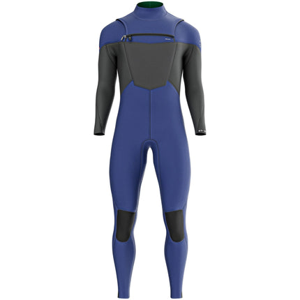 Prolimit Wetsuit Heren Fusion Steamer Freezip 4/3MM Blauw/Grijs
